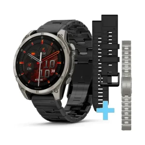 Garmin Montre Garmin Fenix 8 47mm AMOLED Sapphire Double Titane + Silicone