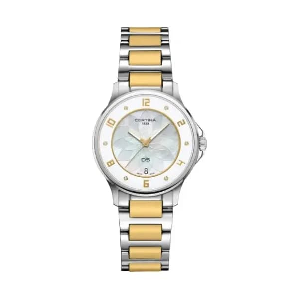 Daniel Gérard Montre Certina DS-6 Lady Quartz Cadran Nacre Serti Diamants