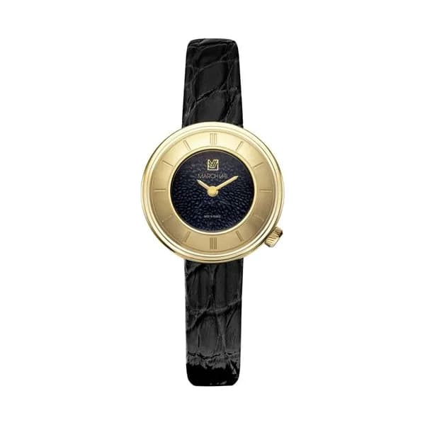 March LA.B Montre March LA.B Lady VOLANTE Caviar Supreme cadran noir bracelet alligator noir 30 mm