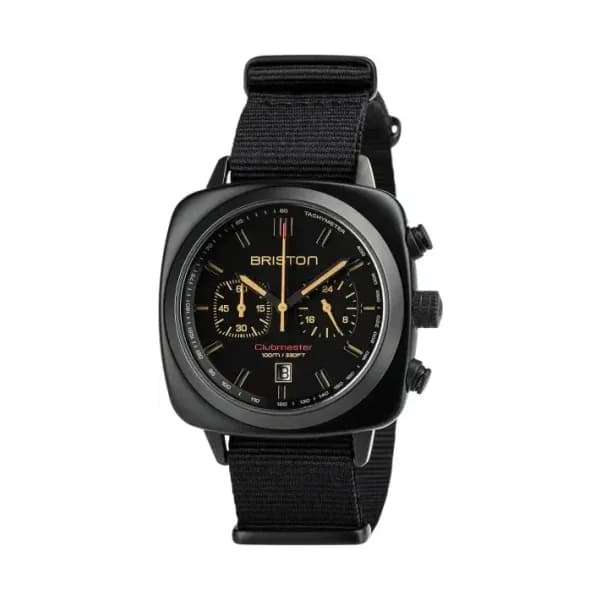 Briston Montre Briston Clubmaster Sport Acétate Bracelet Nato Noir