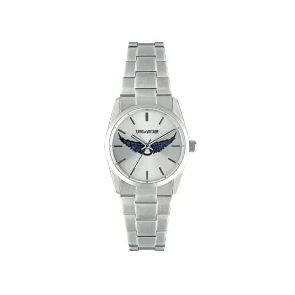 Zadig&Voltaire Montre quartz Femme Zadig Argenté, Bleu