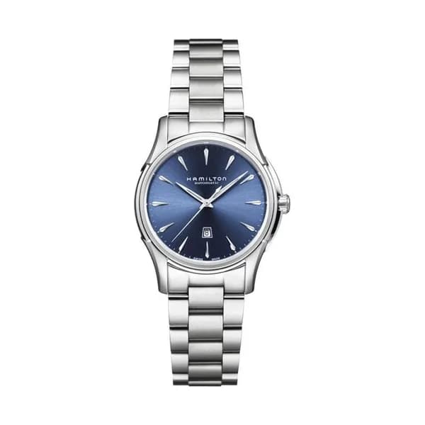 Hamilton Montre Hamilton Jazzmaster Lady Automatique Cadran Bleu Bracelet Acier 34mm