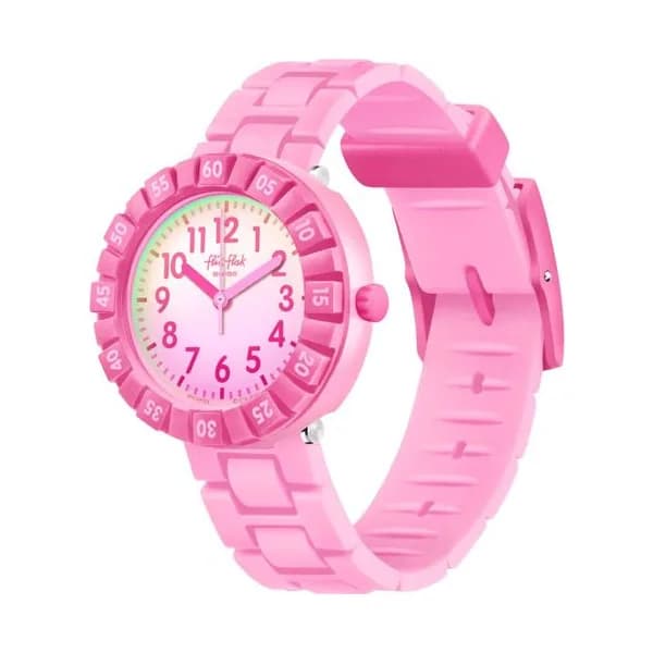 Flik Flak Montre Flik Flak Collection Pink Splash en Silicone Rose