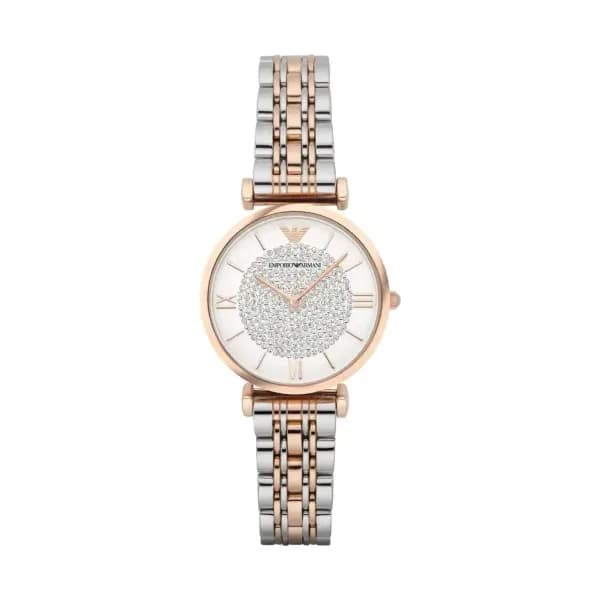 Emporio Armani Montre Analogique Femme Emporio Armani Acier Bicolore AR1926