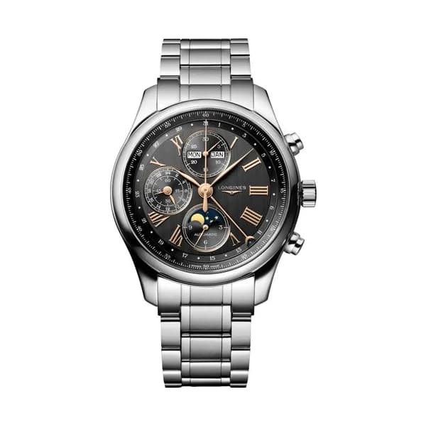 Longines Montre Longines Master Collection automatique chronographe cadran anthracite bracelet acier 42 mm