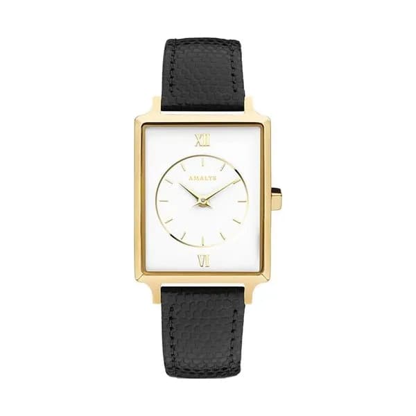 Amalys Montre Amalys Collection Hepburn en Cuir Noir