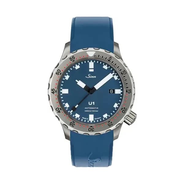 Sinn Montre Homme Bracelet Silicone Bleu U1 B