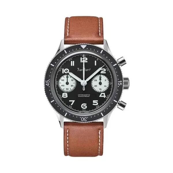 Hanhart Montre Hanhart 415 ES Reverse Panda Mécanique diamètre 39 mm- H703.211-8210-CMC