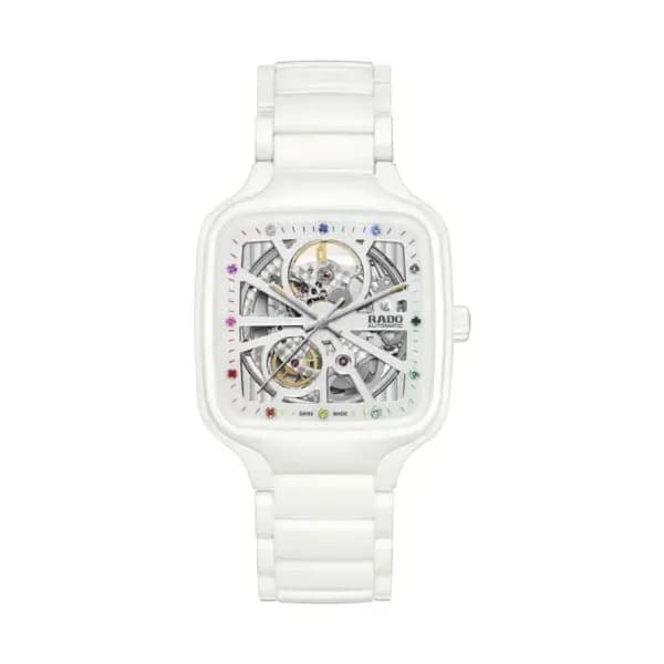 Rado Montre Rado True Square Automatic Open Heart Blanc 38mm