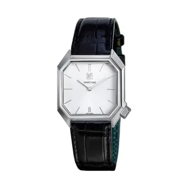 March LA.B Montre March LA.B Mansart Electrique White Alligator Noir