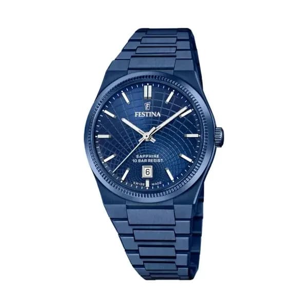 Festina Montre Festina en Acier et PVD Bleu