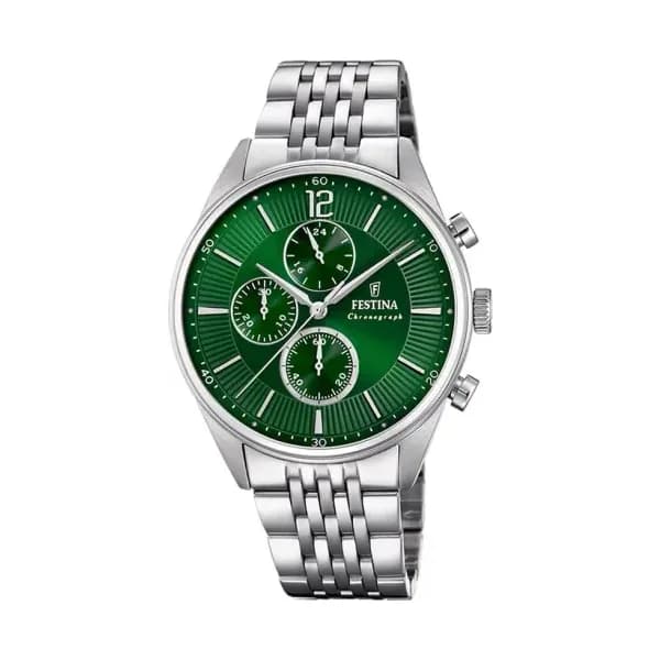 Festina Montre Festina Collection Timeless Chronograph en Acier Argenté