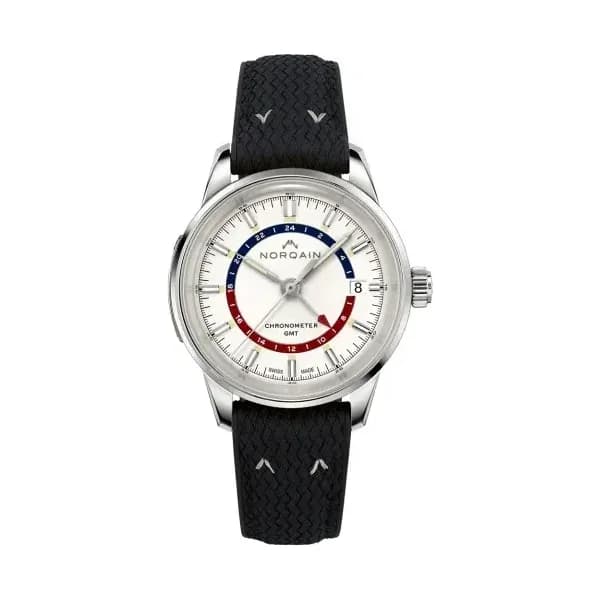 NORQAIN Montre Norqain Freedom 60 GMT Bracelet Coutchouc Perlon Cadran Opaline
