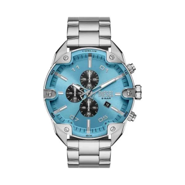 Diesel Montre Diesel Collection Spiked en Acier Argenté