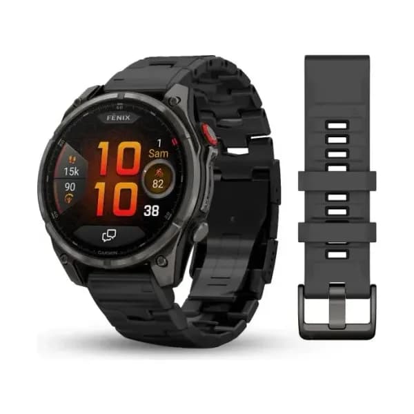 Garmin Montre Garmin Fenix 8 Pro 47mm AMOLED Sapphire Titane Bracelet Titane DLC