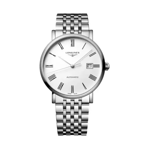 Longines Montre Longines Longines elegant collection 39 mm Automatique Cadran Blanc mat Bracelet Acier