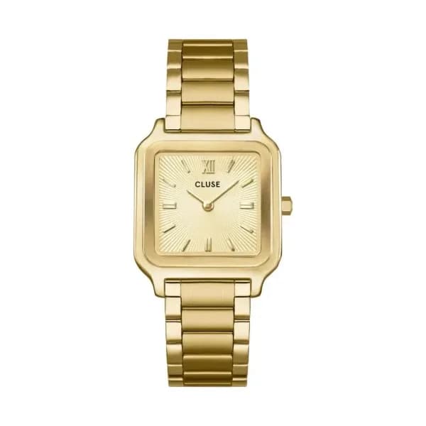 Cluse Gracieuse Watch Steel, Sunray Textured Full Gold Colour