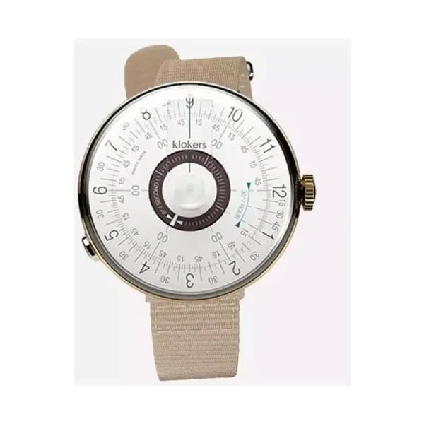 Klokers Montre Klokers KLOK-08 Bracelet Nato Sable