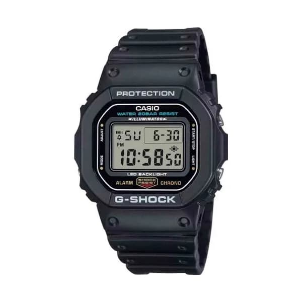 Casio Montre GShock the Origin - Série DW-5600 - Noir 48.9 x 42.8 mm- DW-5600UE-1