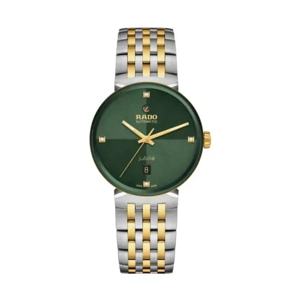 Rado Montre Rado Florence Automatic Cadran Vert Bracelet Argenté