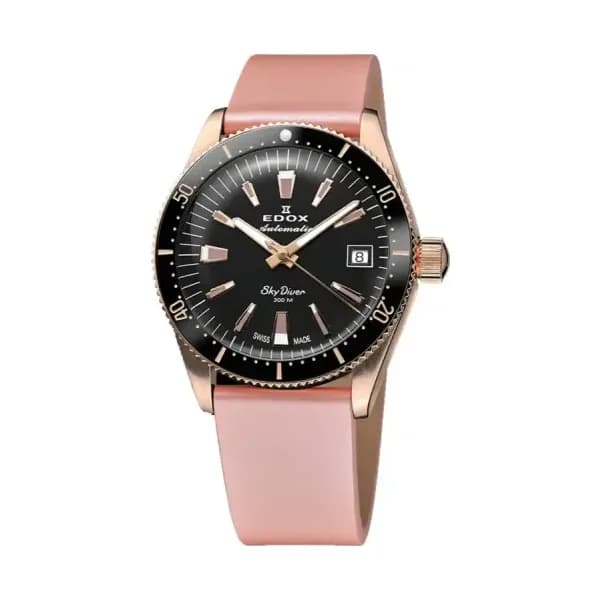 Edox Montre Skydiver 38 Date Automatic Special Edition With Additional Strap 80131-37RNC-NI