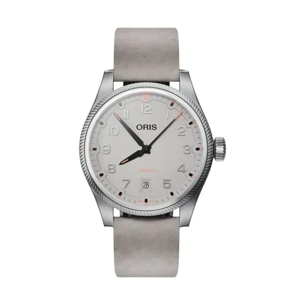Oris Montre Oris Aviation Propilot Date automatique cadran gris bracelet cuir gris 41 mm