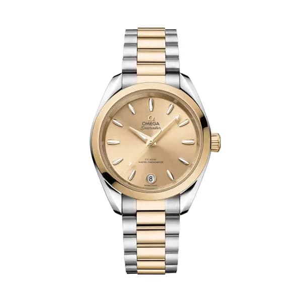 Omega Seamaster 34 mm, acier - or Moonshine™ sur acier - or Moonshine™
