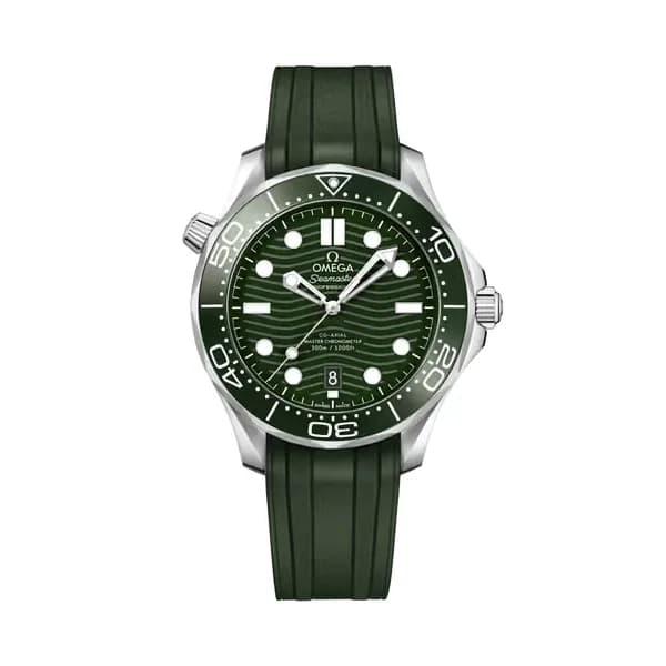 Omega Seamaster 42 mm, acier sur bracelet caoutchouc