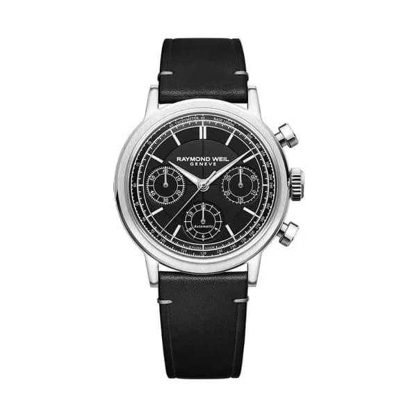 Raymond Weil Montre Millesime Tri-Compax Chronograph 39 mm - Cadran noir