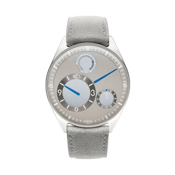 Ressence Montre Ressence TYPE 11 Latte titane automatique cadran gris bracelet cuir 41 mm
