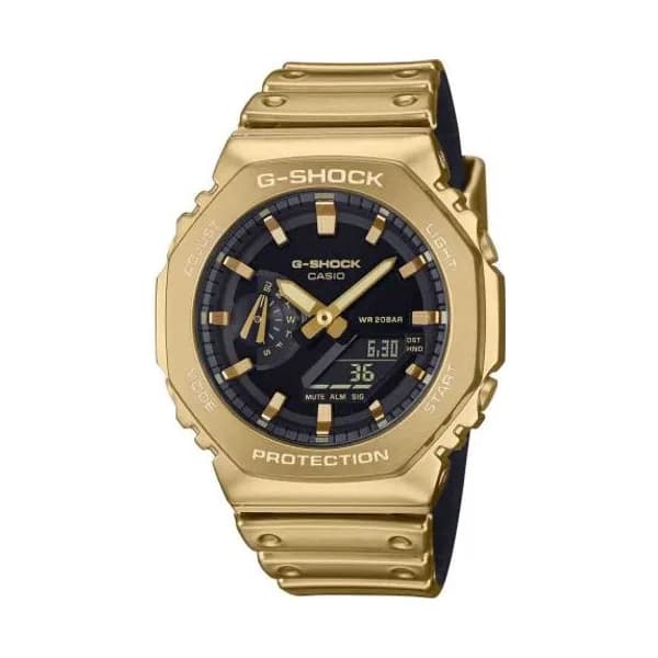 Casio Montre GShock G-Steel - GM-2100 Series - Noir & Or 49.3 x 44.4 mm- GM-2100YMG-9A