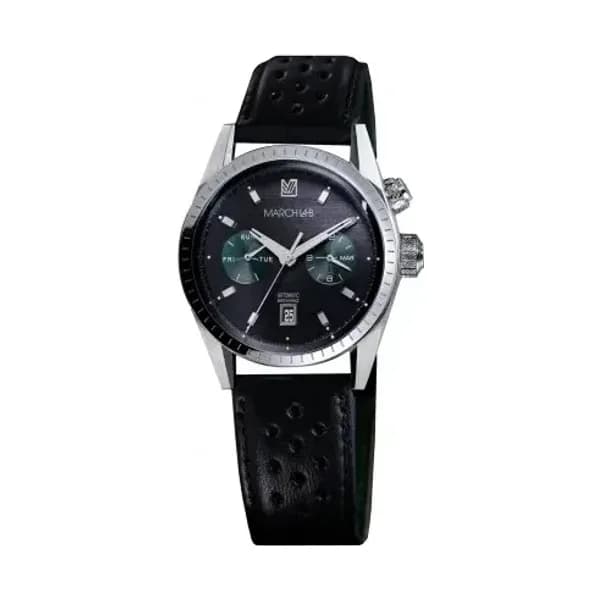 March LA.B Montre MARCH LA.B Agenda Supra Automatique Cadran Mars Bracelet Buffle Noir