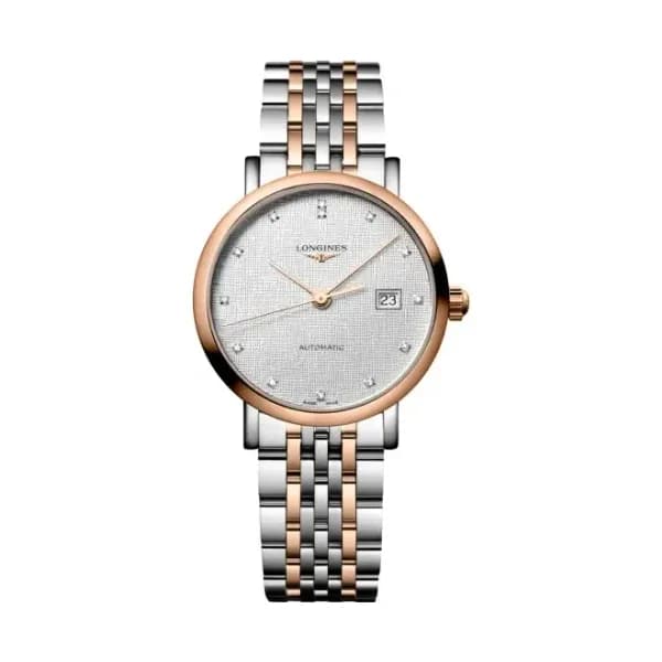 Longines Montre Longines elegant collection 29 mm Automatique Cadran Striped Silver Bracelet acier