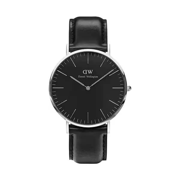 Daniel Wellington Montre Homme Daniel Wellington Classic en Cuir Noir