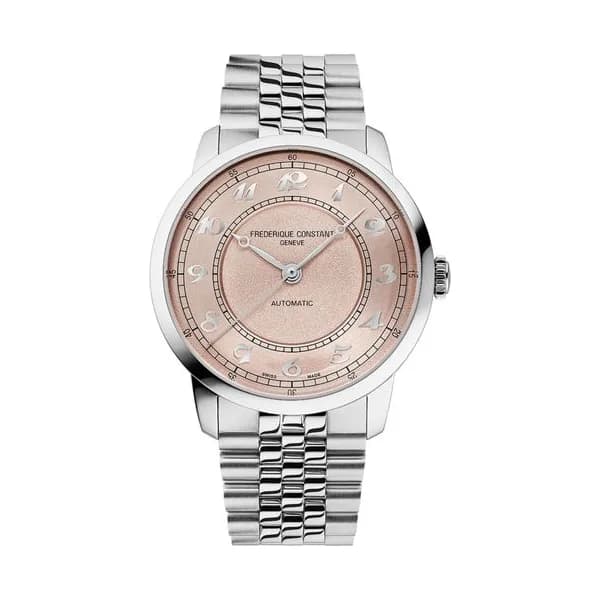 Frédérique Constant Montre Frederique Constant Classics Premiere Automatique Cadran Rose Bracelet Acier inoxydable