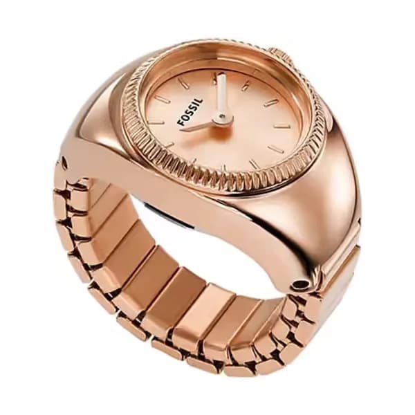 Fossil Bague-montre FOSSIL en Acier Jaune rose Etanche