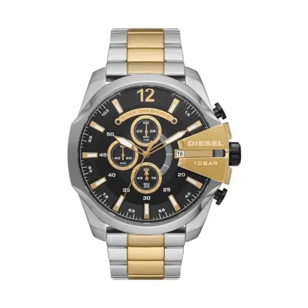 Diesel Montre Diesel en Acier Argenté et Doré
