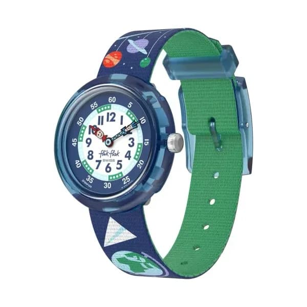 Flik Flak Montre Enfant Classroom creations Bleu, Blanc