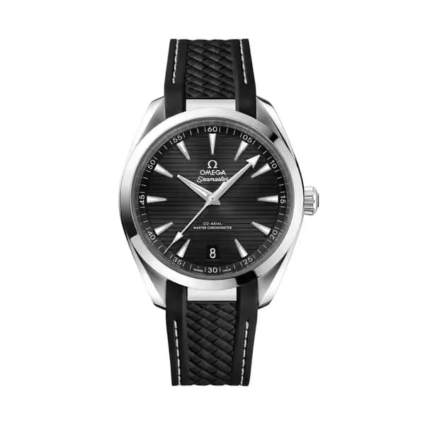 Omega Seamaster 41 mm, acier sur bracelet caoutchouc