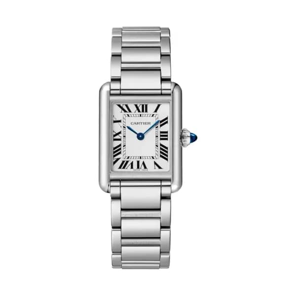 Cartier Montre quartz solaire Femme Tank must Argenté
