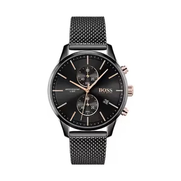 Hugo Boss Montre Homme HUGO BLACK BUSINESS en Acier Noir Etanche