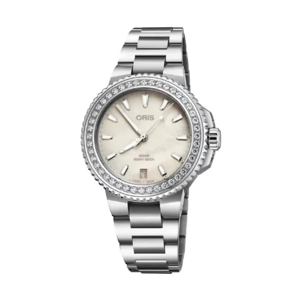 Oris Oris Aquis Date Diamonds Crème