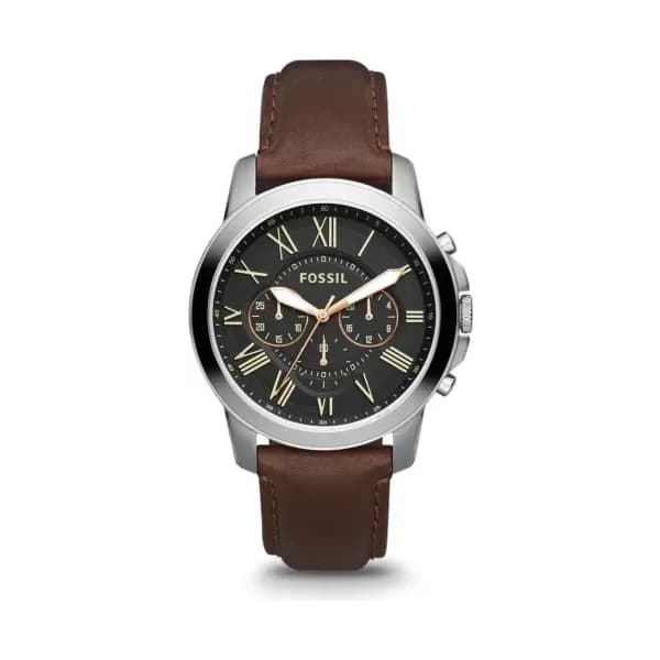 Fossil Montre Analogique Homme Fossil Cuir Marron FS4813
