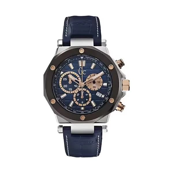 Gc Montre Analogique Homme Gc Cuir Bleu X72025G7S - Cleor