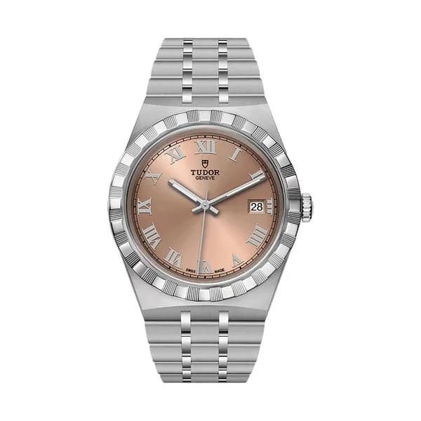 Tudor Montre Tudor Royal automatique cadran saumon bracelet acier 38 mm