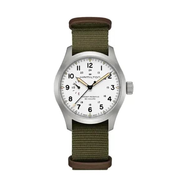 Hamilton Montre automatique Homme Khaki field Blanc