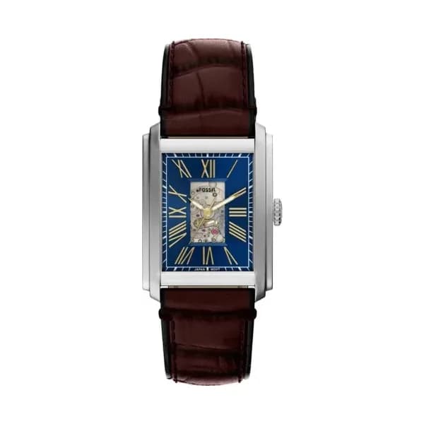 Fossil Montre Fossil Carraway Automatic Bleu