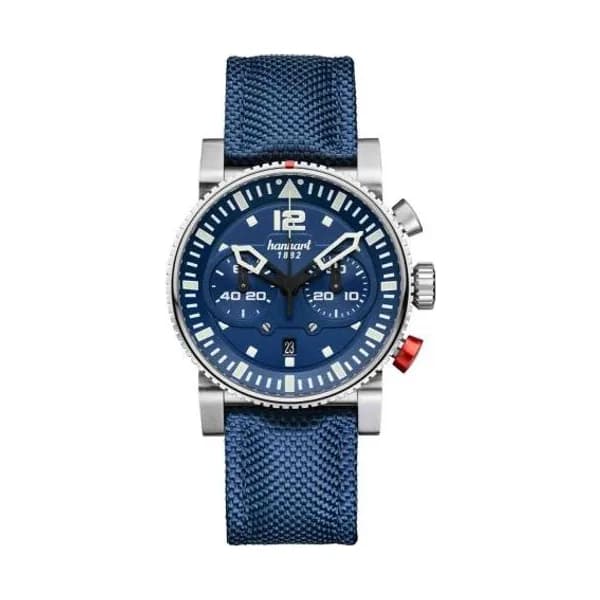 Hanhart Montre Hanhart Primus Pilot Bleu Automatique diamètre 44 mm- 740.270-0320