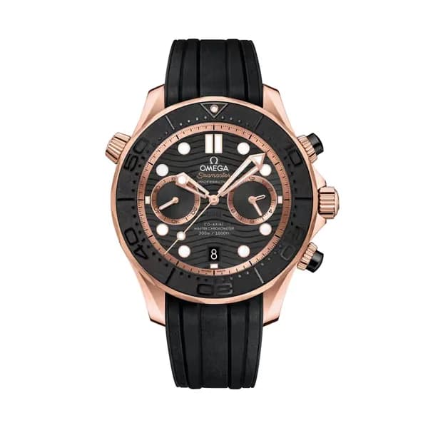 Omega Seamaster 44 mm, or Sedna™ sur bracelet caoutchouc