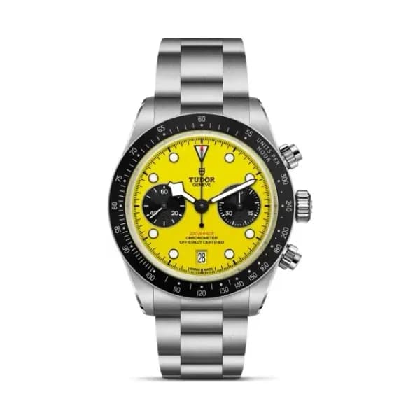Tudor Montre Tudor Black Bay Chrono 39 M79310N-0001 39 mm Automatique Cadran Jaune